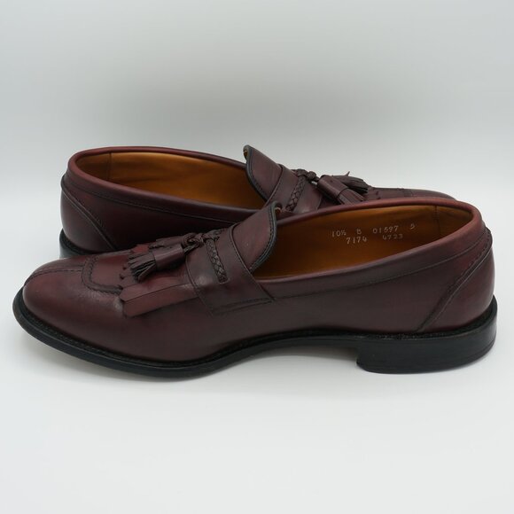 Allen Edmonds Cannondale Burgandy Tassel Kiltie Loafers Men\'s Size 10.5 B